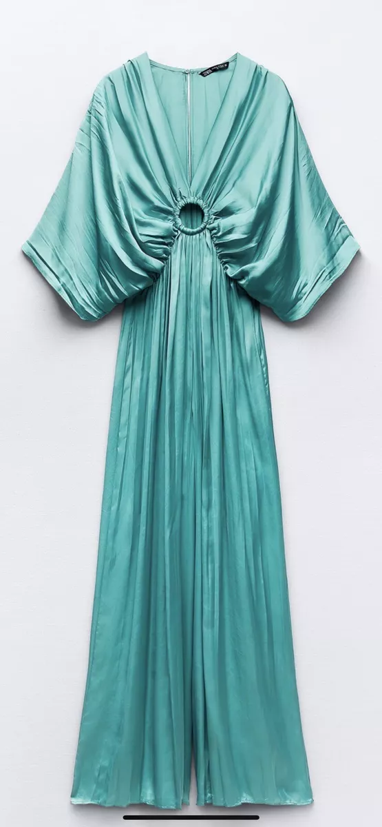 WRINKLED SATIN EFFECT JUMPSUIT