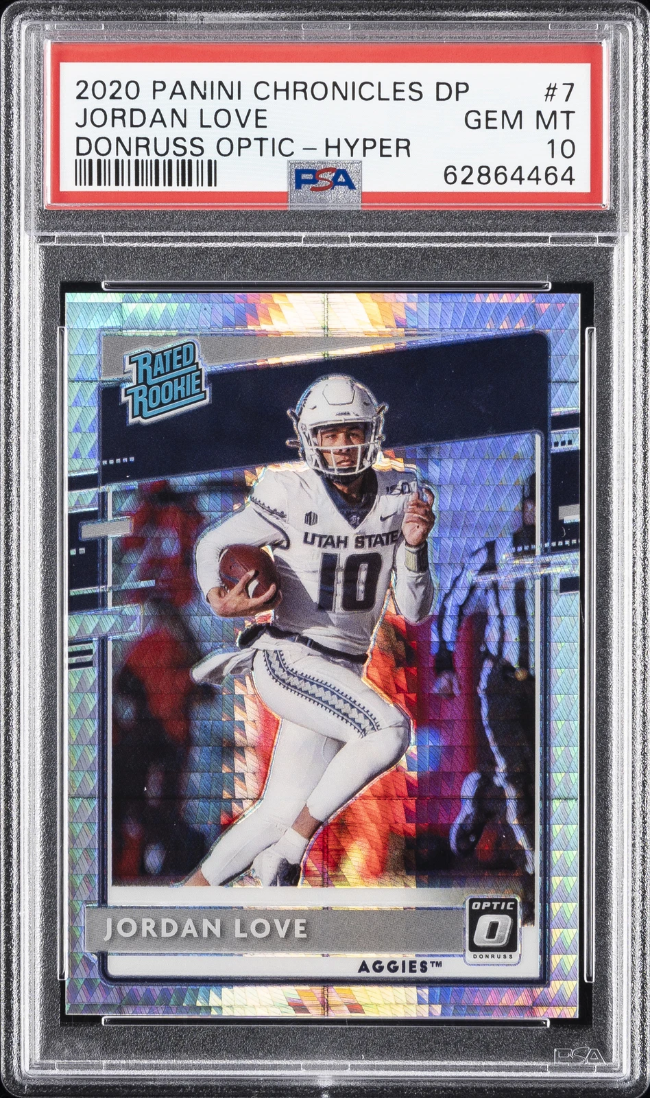 Jordan Love Panini Chronicles Draft Picks Donruss Optic Rated Rookies #7 Hyper