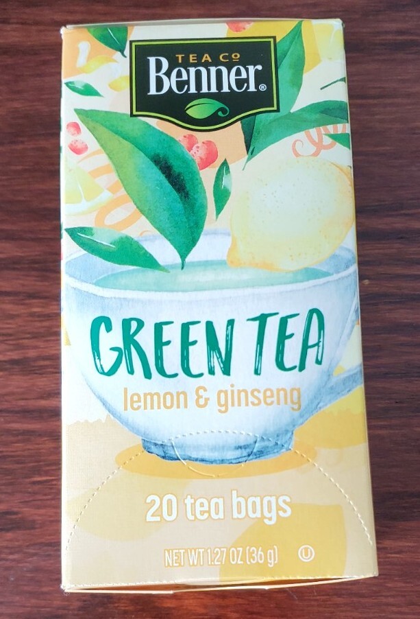 Benner Green tea lemon & ginseg 20 tea bags Net 1.27oz B.B 2/9/ 25 eBay