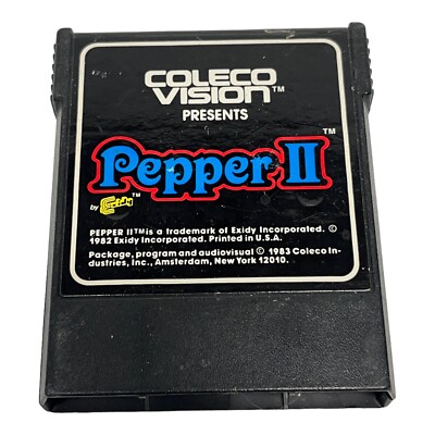 Colecovision Pepper II Game Cartridge Only Contacts Cleaned Tested Works 2
