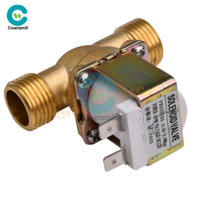 DC 12V 24V G1/2 Brass Electric Solenoid Valve Normally Closed Water Inlet Switch