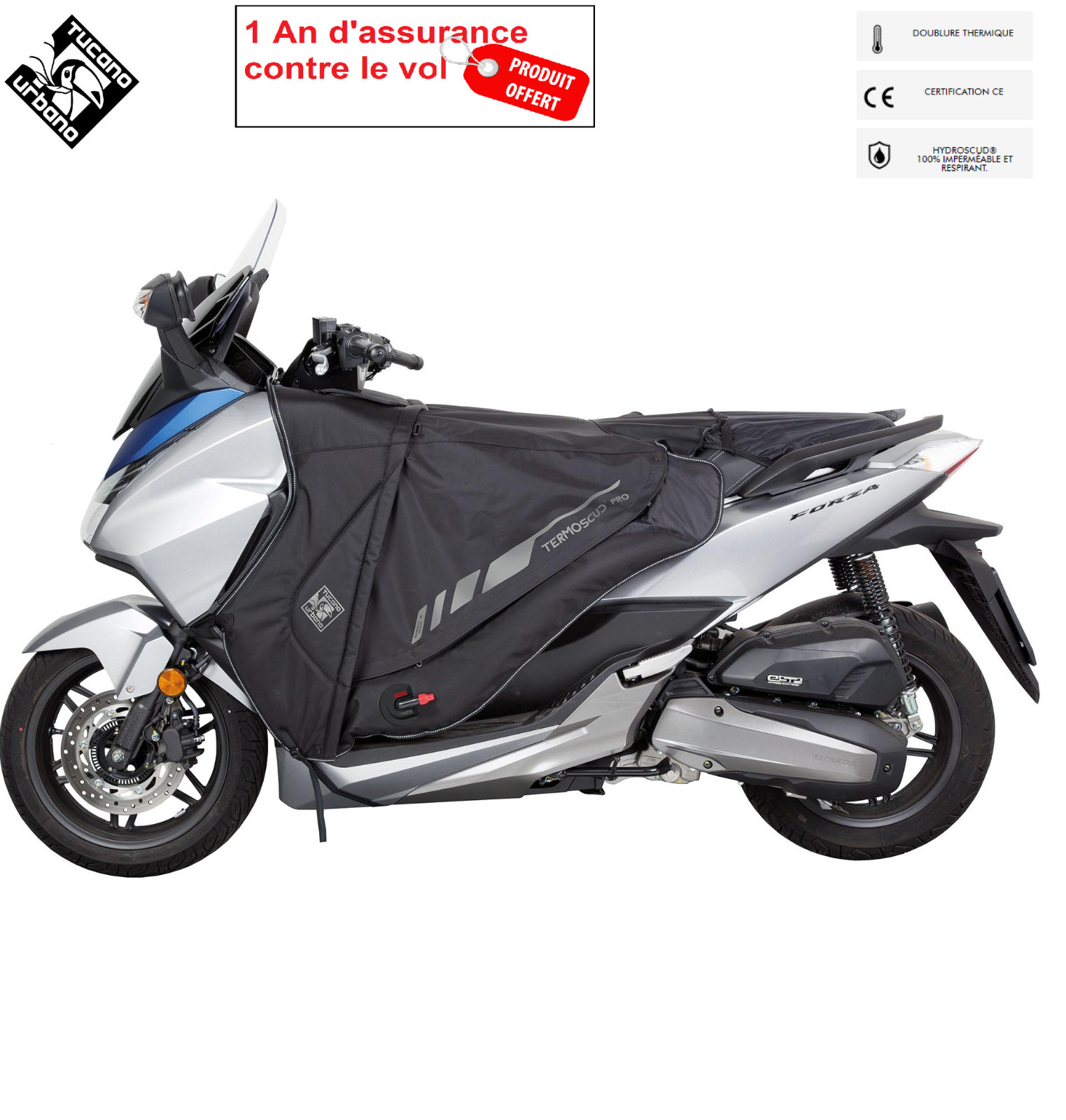 Tablier étanche Termoscud R179 PRO Tucano Urbano avec système anti-flottement SGAS