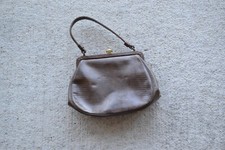 Vintage Faux Brown leather 50s purse