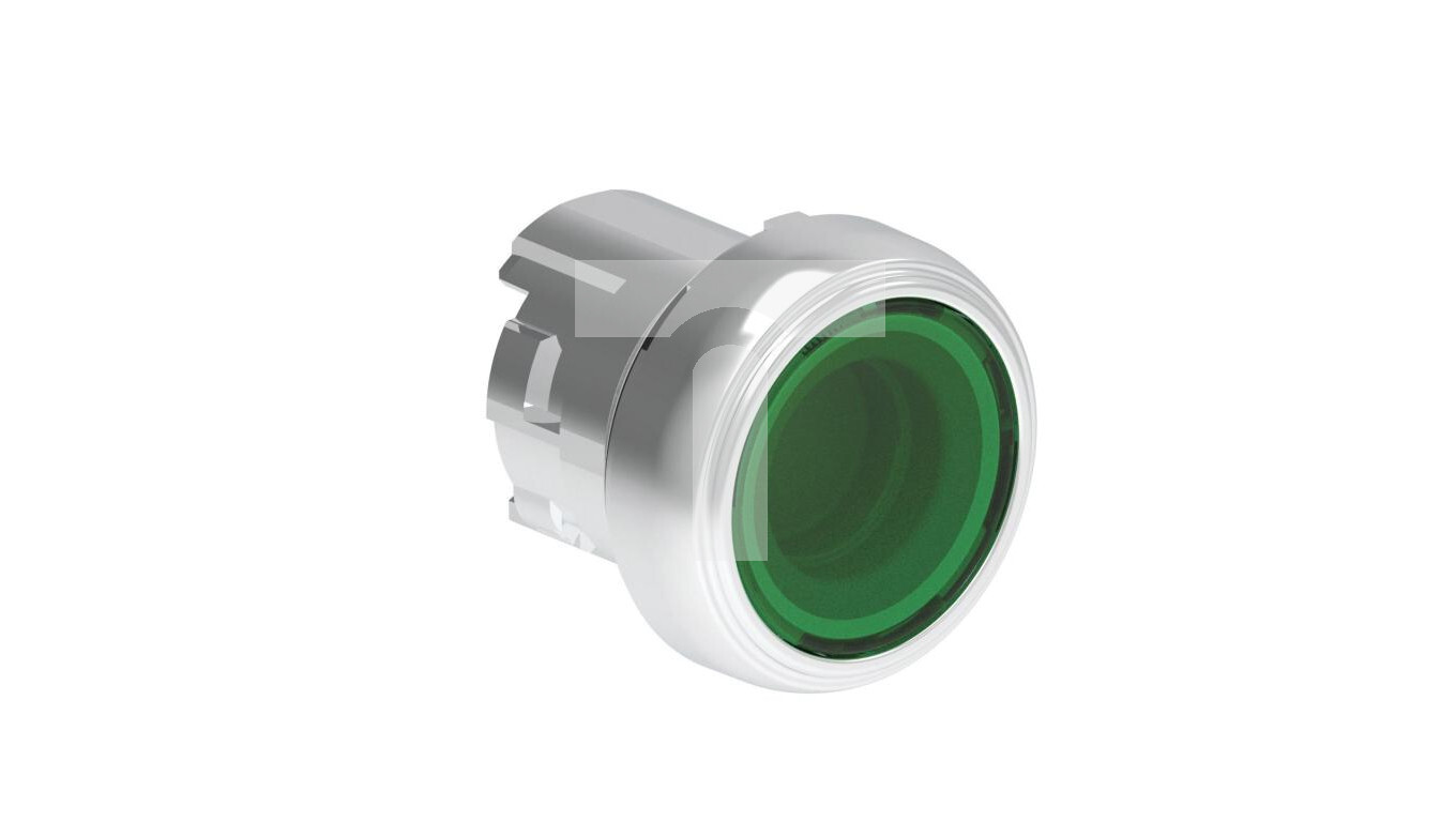 Metal illuminated button fi22mm automatic return indoor Green LPSBL103 /T2UK