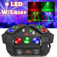240W Spider w/Laser Moving Head Light RGB 9 LED DMX Stage DJ Disco Beam Lighting