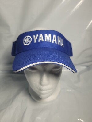 YAMAHA Visor Hat Cap Blue White Yamaha Logo One Size Fits Most Adjustable ATV 