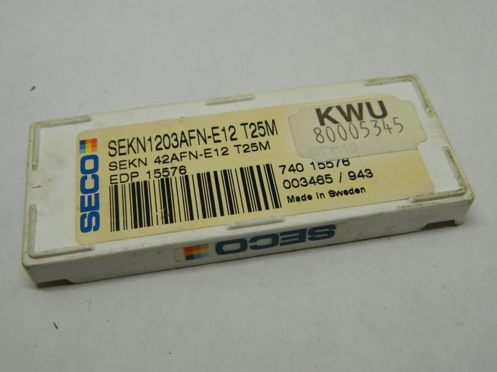 10x Seco SEKN1203AFNE12 T25M Wendeschneidplatten Carbide Inserts eBay