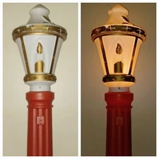 Vintage General Foam Caroler 42" Gold Trim Lamp Post Lighted Blow Mold *RARE*