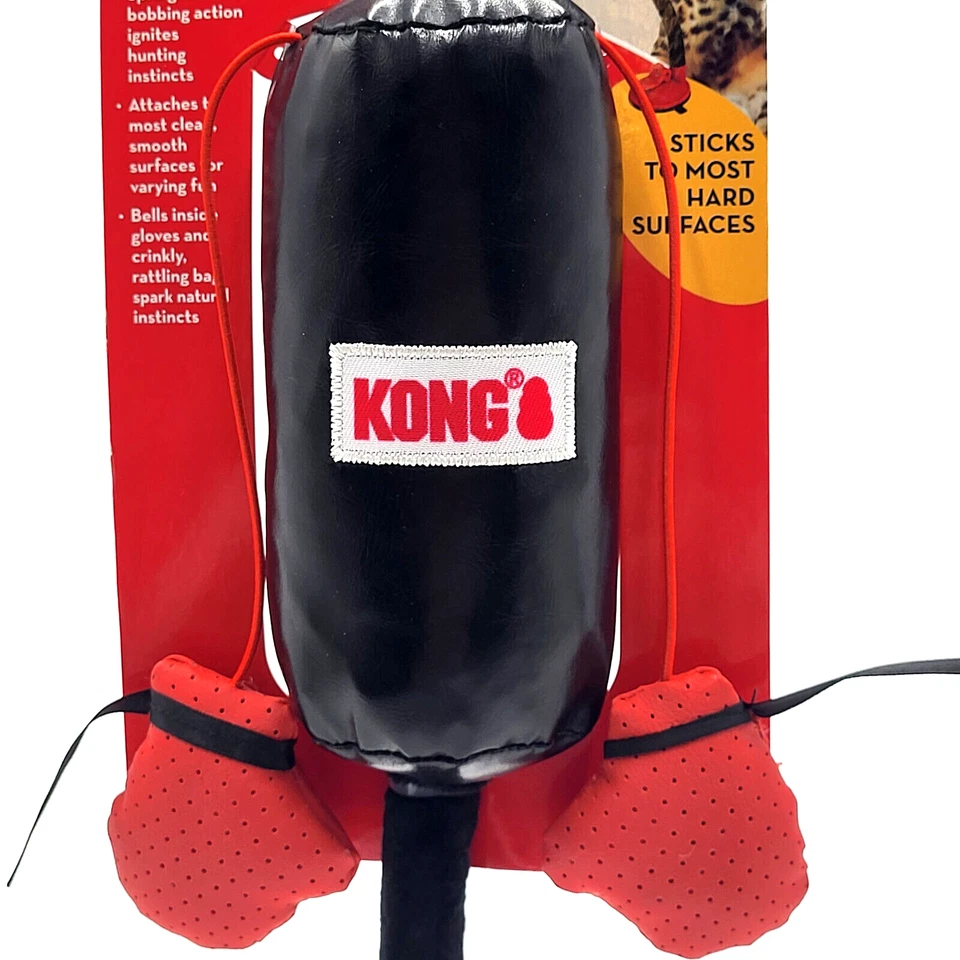KONG Connects Punching Bag Bat A Bout Interactive Catnip Cat Toy 11" - Image 3 of 4
