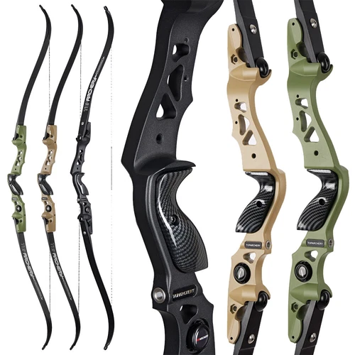 62" ILF Recurve Bow 25-60lbs Takedown 19'' Aluminum Riser Archery Hunting Shoot