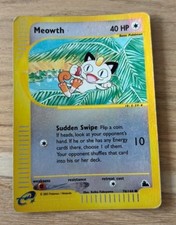 Pokemon Card-Meowth-Skyridge-78/144-Holo Reverse-ENG-LP
