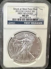 2012(W) Silver American Eagle 1oz Coin NGC MS-69 First Releases