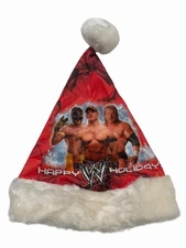 WWE John Cena Full-Art Christmas SANTA HAT Happy Holidays NEW