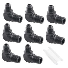 6AN Flare to 3/8" NPT Male 90 Degree Adapter 8 6AN to 3/8NPT Elbow Flare NPT