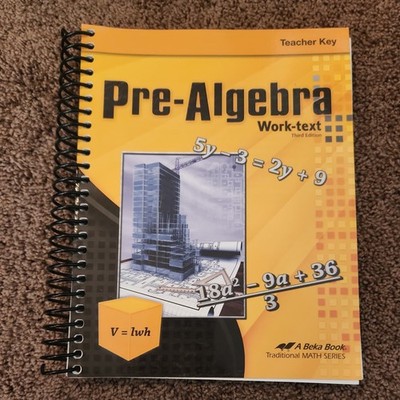Abeka Pre-Algebra Curriculum/Solution Key 3rd Edition 8th