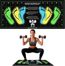 31.5'' X 13.8'' Non-Slip Squat Mat with Foot Position, Pro-Grade Exercise Mat Gr
