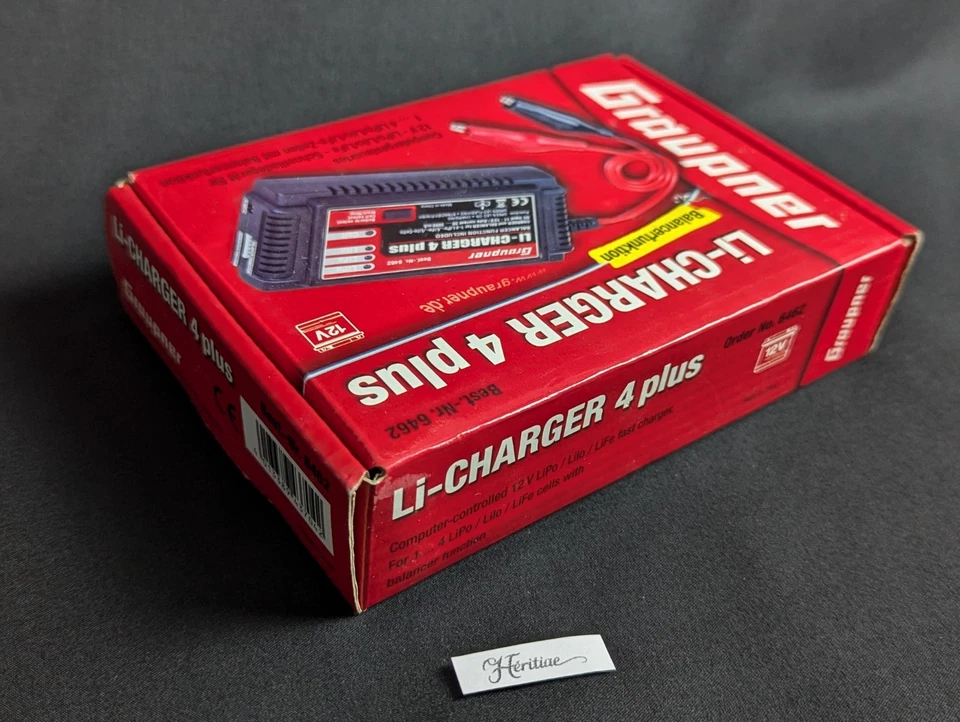 [COMME NEUF] Chargeur LiPo Graupner Li-Charger 4 Plus RC battery LiIo/LiFe 12V - Photo 2/4