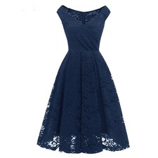 Gogerous Lace Up Dress Cocktail Party Ball Gown Evening Wedding Prom Sleeveless