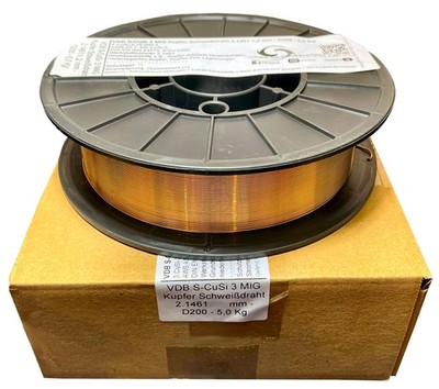 (30,10 EUR/kg) CuSi 3 0,8 mm Kupfer MIG Schweissdraht Cupfer 2.1461 D200 Spule