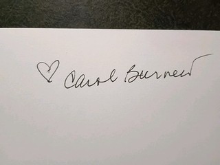Carol Burnett Authentic Hand Signed Autograph 3X5 CARD COMIC LEGEND