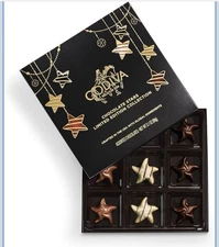 Godiva Holiday Stars Collection 9 Gift Box, Festive Star-Shaped Chocolates