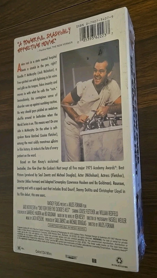 One Flew Over the Cuckoo's Nest VHS 1975, 1997  SEALED NEW - Image 2 of 4