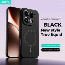 For Oppo Find X9 Pro, Luxury Phone Case Magnetic Soft Liquid Silicone TPU Cover