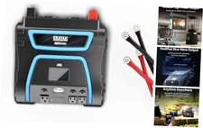  Power Inverter, 12V DC to 110V/120V AC, LCD Display, Modified Sine Wave, 3000W