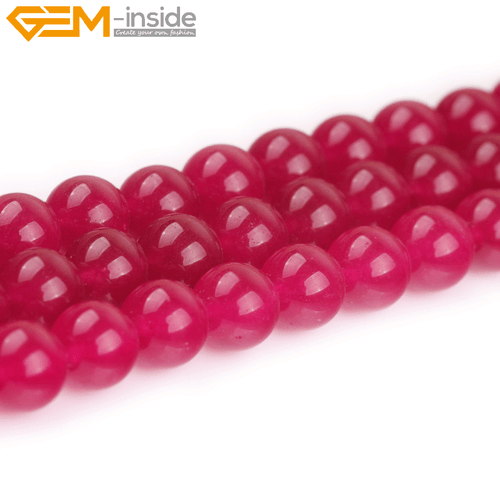 4mm 6mm 8mm 10mm 12mm 14mm Plum Jade Gemstone Round Beads For Jewelry Making 15" - Picture 39 of 49