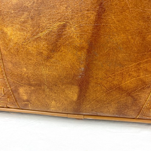Vintage American Tourister AT Faux Leather Brown Luggage Suitcase Travel Bag - Picture 13 of 24