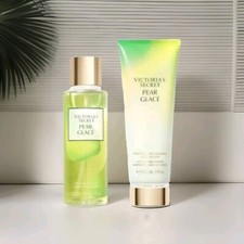 Victoria's Secret PEAR GLACE Fragrance Mist 8.4 oz Body Lotion Set New