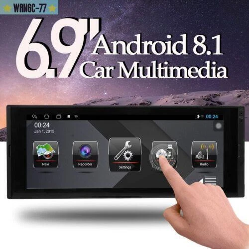 Reproductor de MP5 de video estéreo para radio de automóvil Din individual GPS multimedia pantalla táctil 6,9" Foto 3 de 4