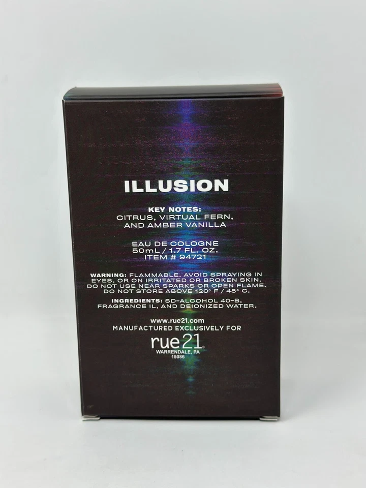 Rue21 Illusion Hombre Eau De Cologne Spray Botella - 1.7 fl. oz, 50 ml Foto 4 de 4