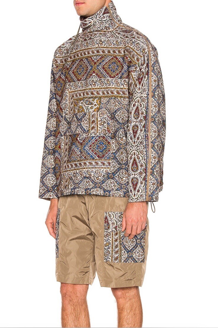 Paria Farzaneh ジャケット PARIA FARZANEH - PERSIAN PRINT ZIP UP HOODED JACKET SIZE: XL