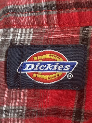 Dickies Plaid Short Sleeve Button Front Shirt Boys Size 14 - Picture 4 of 6