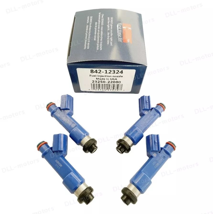 4X DENSO Fuel Injectorsx For 2003-2008 Toyota Celica Corolla Matrix 23250-22080 - Image 3 of 4