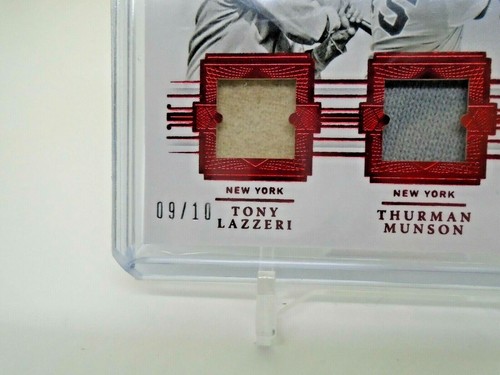 2021 PANINI FLAWLESS TRIPLE PATCH TONY LAZZERI THURMAN MUNSON TOMMY HENRICH /10 - Picture 2 of 3