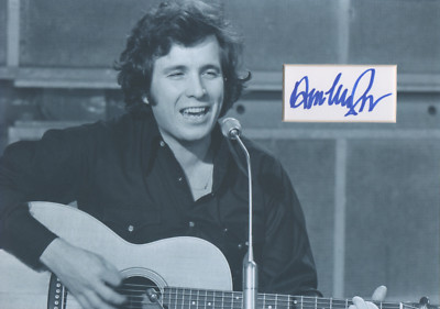 DON McLEAN signiertes 12x8 Foto Display AMERICAN PIE COA
