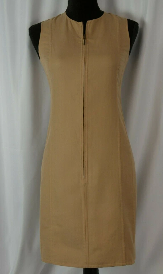 Vestido para mujer Akris sin mangas talla 2 cremallera frontal mezcla de algodón reversible? Carrera Foto 2 de 4