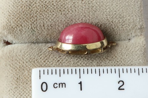 Nette Schließe in Gold 585,rotbrauner Achat - Picture 3 of 4