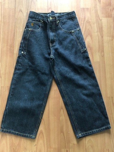 AUTHENTIC GENUNINE ROCAWEAR Y2K Boys Black Jeans Size 6 (J636) - Picture 2 of 11