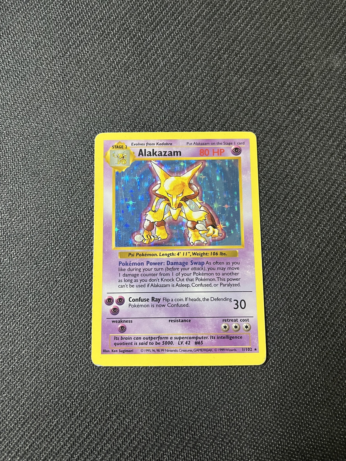 Alakazam 1999 Pokemon Game #1 Shadowless Holo Price Guide