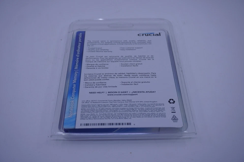 2 Crucial PC2-5300 (DDR2) 1 GB (2x 512 MB) SODIMM Kit PC2-5300 DDR2 Memory - Image 2 of 3