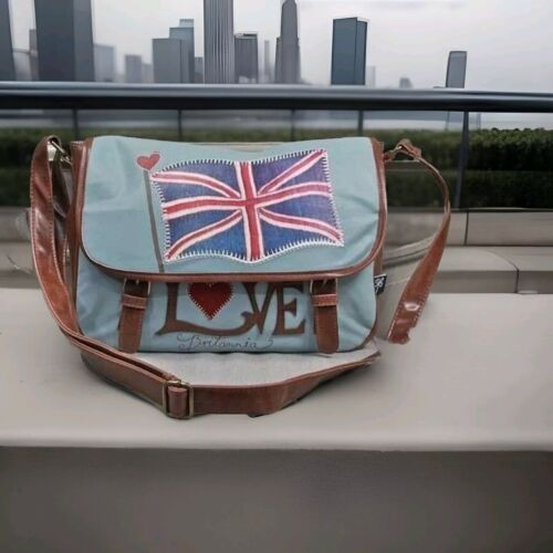 JAN CONSTANTINE 'BRIT SATCHEL' Disney Union Jack LOVE UK Schultertasche