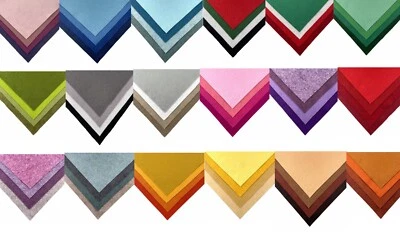 Wool mix felt, choice of colour packs each with 4 sheets 9"x9" - for all crafts