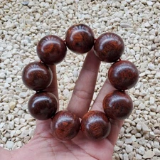 Jumbo 30 MM Dalbergia Parviflora Gorgeous Akar Laka Bracelet 9 Beads Kayu Menang