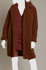 $150 Lost + Wander Women's Brown Nita Teddy Fuzzy Winter Jacket Coat Size M