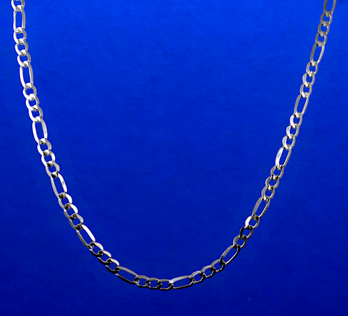 10K Weißgold Figaro Halskette Kette Italienisch Echt Gold 2mm-6mm 16"-30" - Bild 8 von 10