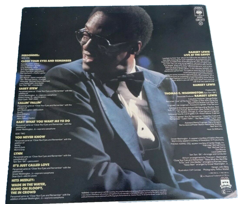 RAMSEY LEWIS, LIVE AT THE SAVOY, 1982 CBS LABEL, R&B,SOUL,JAZZ, VINYL EX, SLE EX - Picture 2 of 3