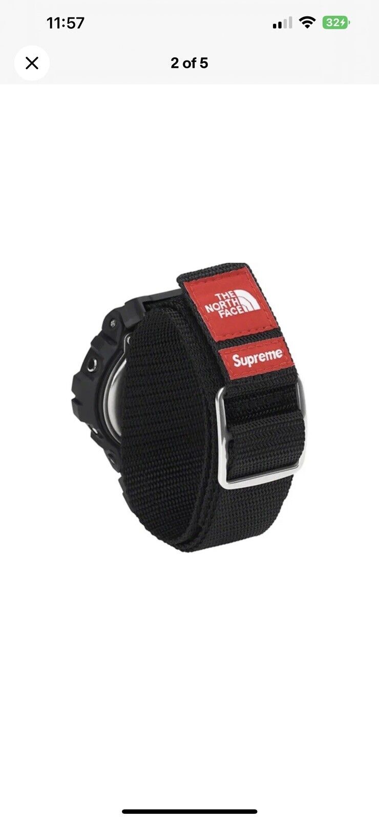 Supreme x The North Face Casio G Shock DW Watch Black NEW